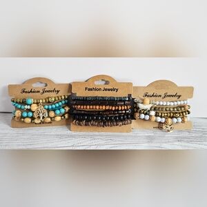 NIP Fashion Jewelry Earthy Tones 3 Pc. Bracelet Collection